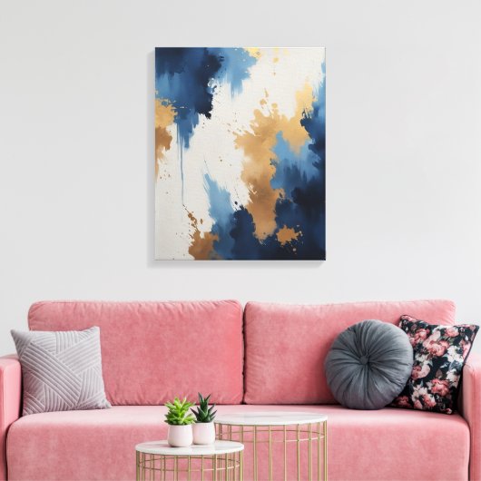 Golden Depths Premium Wrapped Canvas Afdruk (Insitu (Woonkamer))