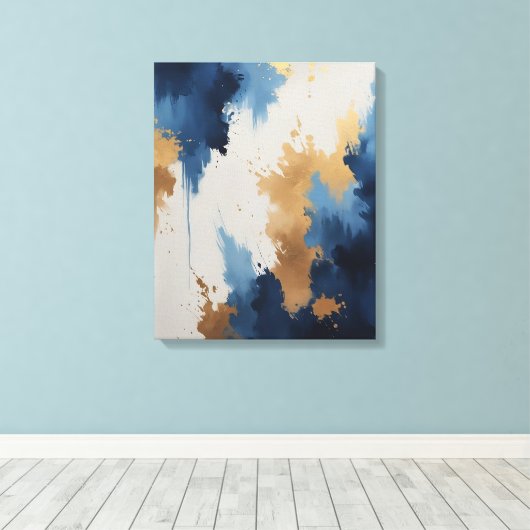 Golden Depths Premium Wrapped Canvas Afdruk (Insitu (Houten vloer))