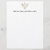 Golden Descent van het Heilige Geest Symbool Briefhoofd Sjabloon (Voorkant)