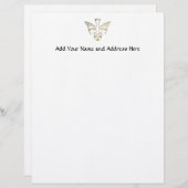 Golden Descent van het Heilige Geest Symbool Briefhoofd Sjabloon (Voorkant / Achterkant)