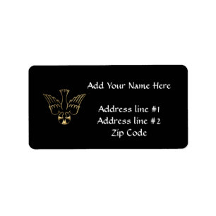 Golden Descent van het Heilige Geest Symbool Etiket