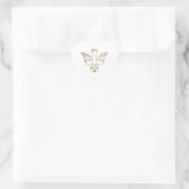 Golden Descent van het Heilige Geest Symbool Hart Sticker (Tas)