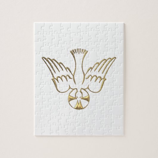 Golden Descent van het Heilige Geest Symbool Legpuzzel (Verticaal)