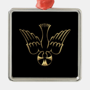 Golden Descent van het Heilige Geest Symbool Metalen Ornament