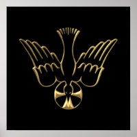 Golden Descent van het Heilige Geest Symbool