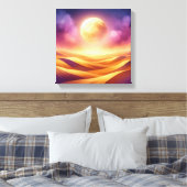 Golden Desert Moonlight – Back to School Art Canvas Afdruk (Insitu (Slaapkamer))