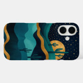 Golden Desert Nightscape - Abstracte Cactus kunst Case-Mate iPhone Case (Achterkant (horizontaal))