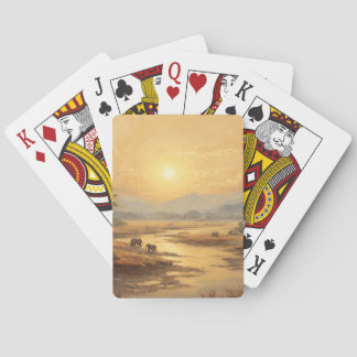 Golden Desert Sunset Dunes Playing Cards Pokerkaarten