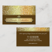 Golden Design Elegant Bloemen visitekaartje (Voorkant / Achterkant)