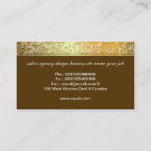 Golden Design Elegant Bloemen visitekaartje (Achterkant)