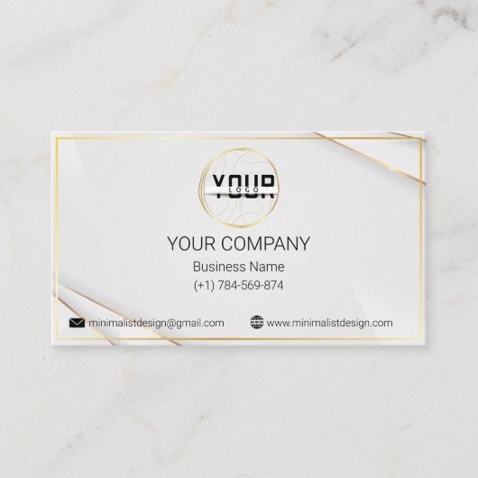 Golden Design QR Code Professional Visitekaartje (Voorkant)