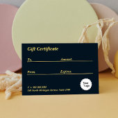 Golden Details Esthetisch Certificaat Cadeau Kaart