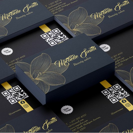 Golden Details Esthetisch QR Code Social Media Visitekaartje