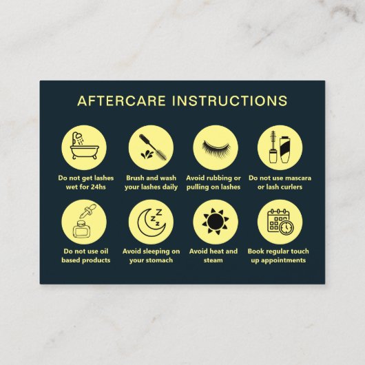 Golden Details Lash Client na zorginstructie Visitekaartje (Achterkant)