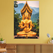 Golden Dhamma in the Northern Hills Canvas Afdruk (Insitu (Woonkamer))
