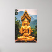 Golden Dhamma in the Northern Hills Canvas Afdruk (Voorkant)