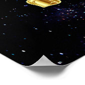 Golden Dharma Wheel Boeddhisme en hindoïsme Poster (Hoek)