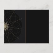 Golden Dial Steampunk Fractal Mandala Uitnodiging Briefkaart (Voorkant)
