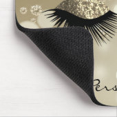 Golden Diamond en Gold Glitter Eyes Muismat (Hoek)