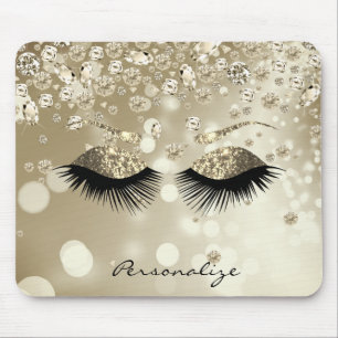 Golden Diamond en Gold Glitter Eyes Muismat