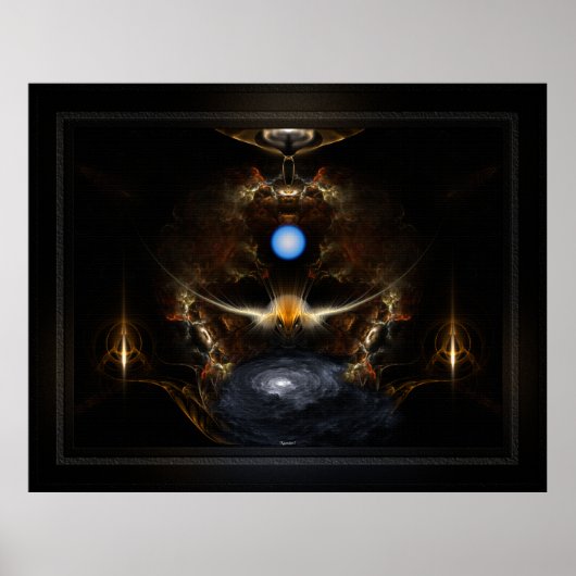 Golden Diamond Head Silver Moth Poster (Voorkant)