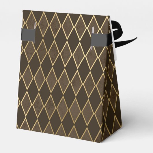 Golden Diamond Pattern Bedankdoosjes (Achterkant)