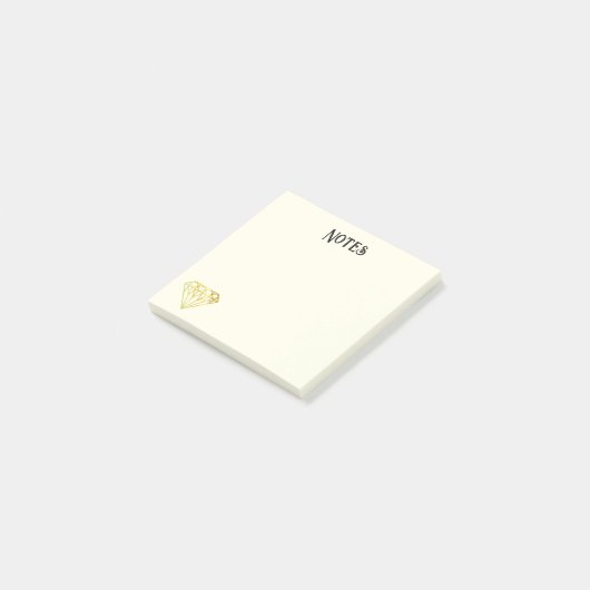 Golden Diamond Post-it Notes (Schuin)