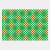 Golden Diamond Star op groen, rood en wit Inpakpapier Vel (Voorkant 2)