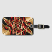 Golden Diamond Waves Bagagelabel (Voorkant (horizontaal))