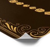 Golden Dice Sword Tafelblad RPG Poster (Hoek)