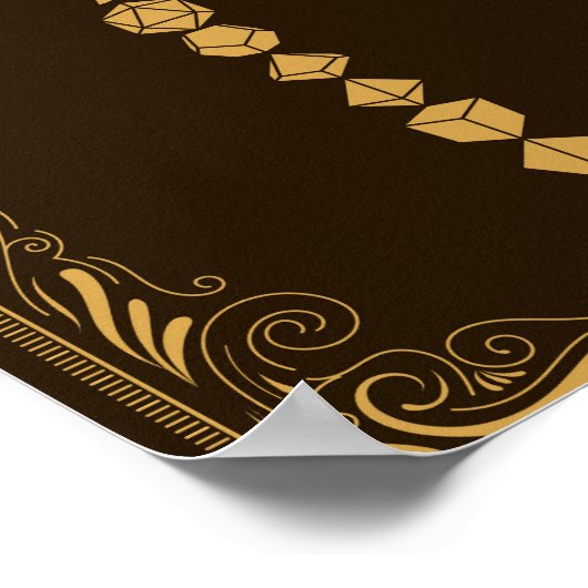 Golden Dice Sword Tafelblad RPG Poster (Hoek)