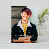 Golden Didging | Modern Two Photo 2023 Afstuderen Folie Uitnodiging (Staand Voorkant)