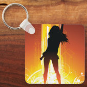 Golden Disco Woman Sleutelhanger (Voorkant)