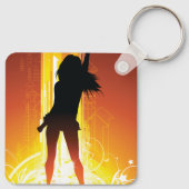 Golden Disco Woman Sleutelhanger (Achterkant)