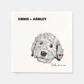 Golden Doddle Pet Cocktail Napkin voor bruiloft Servet (Voorkant)