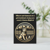 Golden Dog bij het kampvuur Briefkaart (Staand voorkant)