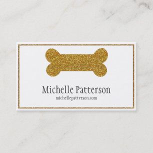 Golden Dog Bone Visitekaartje Design