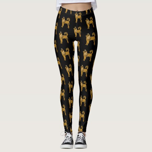 Golden Dog Husky Custom Leggings (Voorkant)