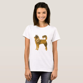 Golden Dog Husky Vrouwen Basic T-shirt, wit T-shirt