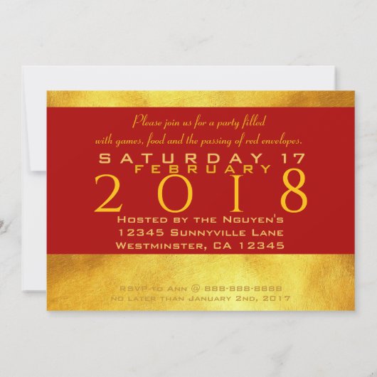 Golden Dog Jaar Chinees Goud Papercut 5x7 Kaart (Achterkant)