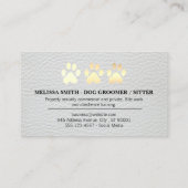 Golden Dog Paws Wit Leer Elite Visitekaartje (Achterkant)