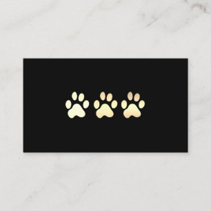 Golden Dog Paws Wit Leer Elite Visitekaartje