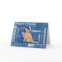 Golden Dog Soldier kwaliteiten Dank u kaarten