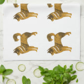 Golden dog Towel Husky Theedoek (Gevouwen)