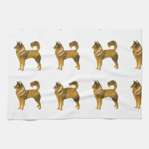 Golden dog Towel Husky Theedoek