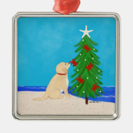 Golden Dog Wishes kerstversiering Metalen Ornament