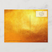 Golden Dog Year Chinese Papercut Greeting Postcard Feestdagenkaart (Achterkant)