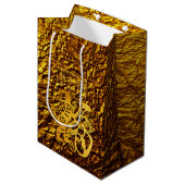 Golden Dog Year Chinese Papercut M Gift Bag Medium Cadeauzakje (Voorkant Gekanteld)