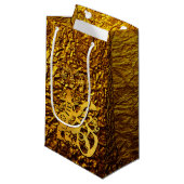 Golden Dog Year Chinese Papercut S Gift Bag Klein Cadeauzakje (Voorkant Gekanteld)