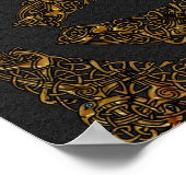 Golden Dogs Celtic Knot Poster (Hoek)